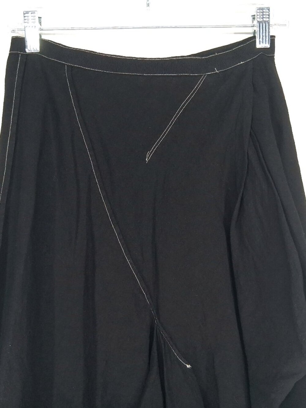 Marc Le Bihan Linen Asymmetric Draped Bustle Maxi Skirt Black Deconstructed 38 M - Picture 6 of 15